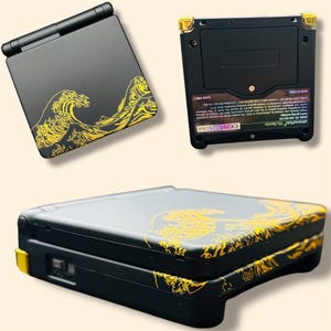 Gameboy Advance SP personalizado, console Wave Black, tela IPS retroiluminada, módulo USB-C imagem 2