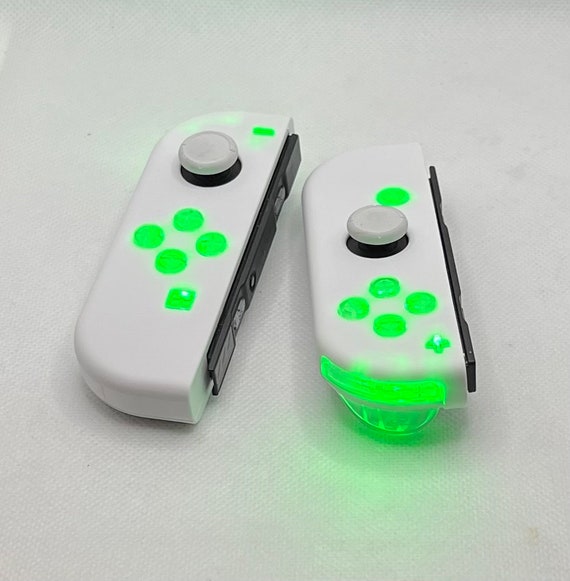 White Nintendo Switch Joy-con With 7-color LED - Etsy