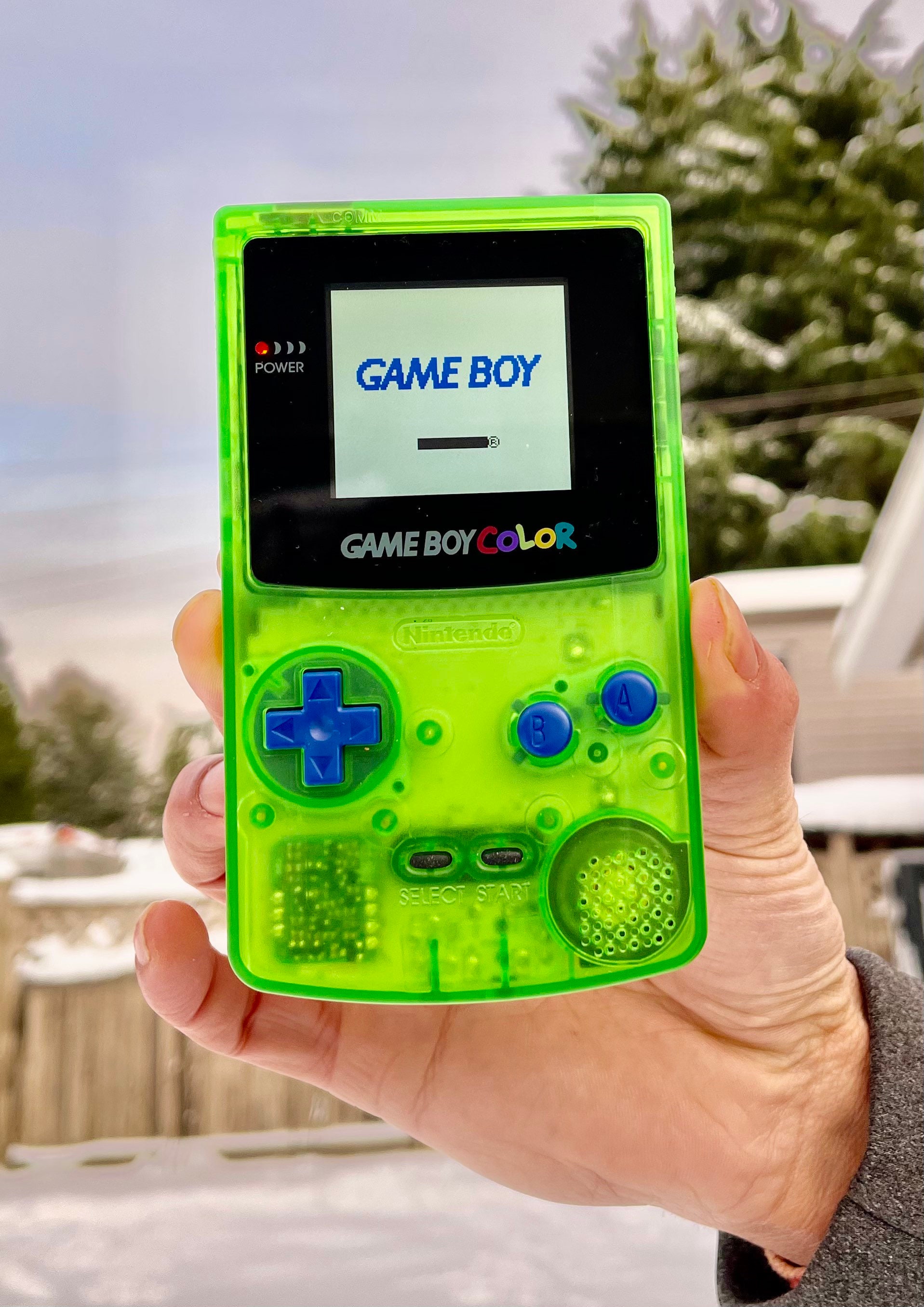 Nintendo Gameboy Color GBC TFT Backlight Clear Green Custom Modded Console  With 8 Color Pallets to Play on & 10 Levelbrightness Adjustment -   Norway