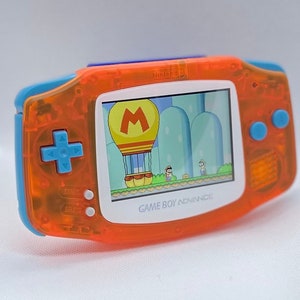 Gameboy Advance at Its Best: Personalized Clear Orange Console with IPS V2 Backlit,10 Levels Brightness Adjustment and USB-C Upgrade