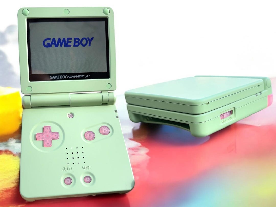 Custom Modded Gameboy Advance SP Console-retro Handheld Soft Touch ...