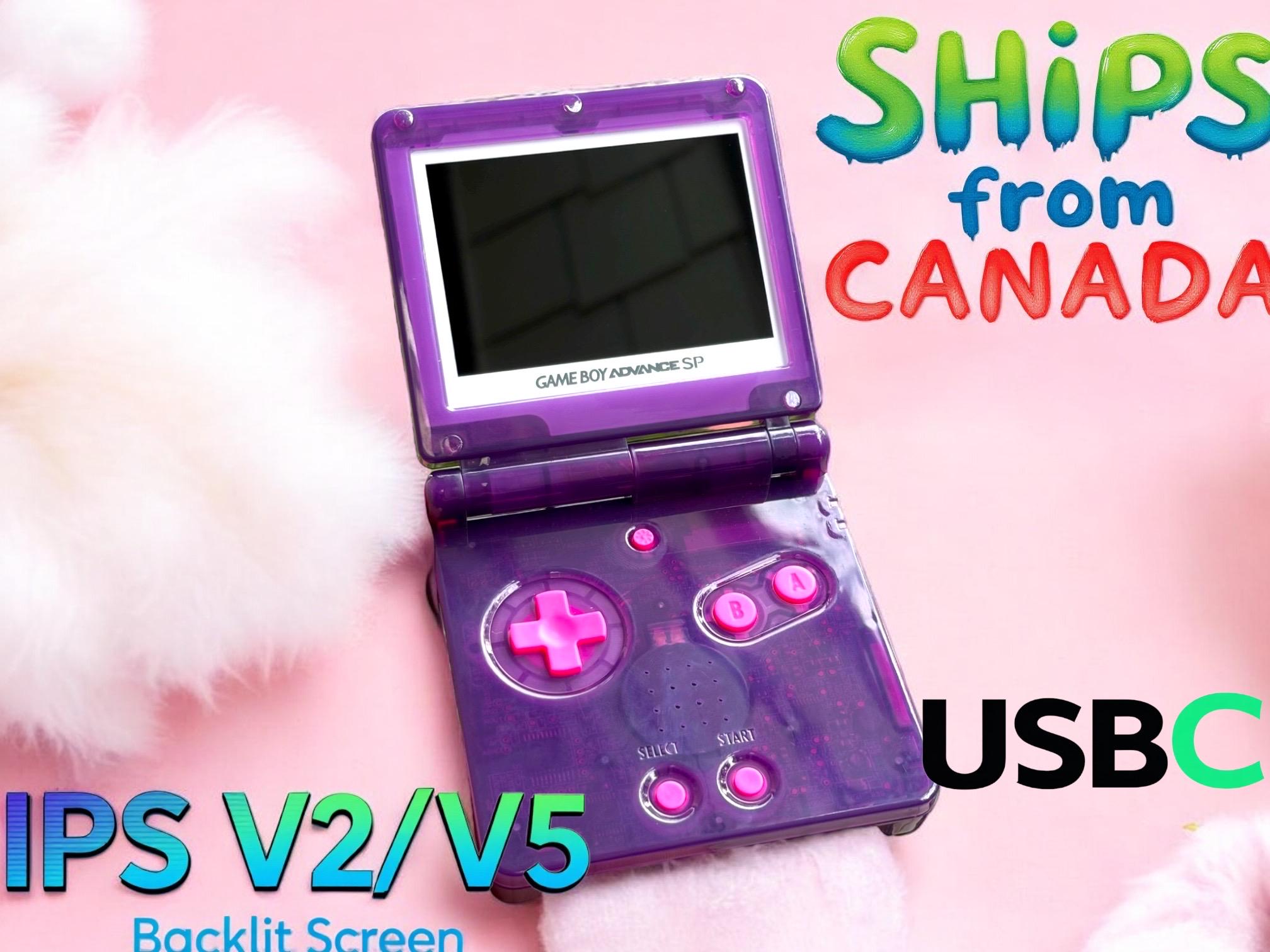 Custom Gameboy Advance SP (IPS V2/V5) | USB-C Modded Retro 