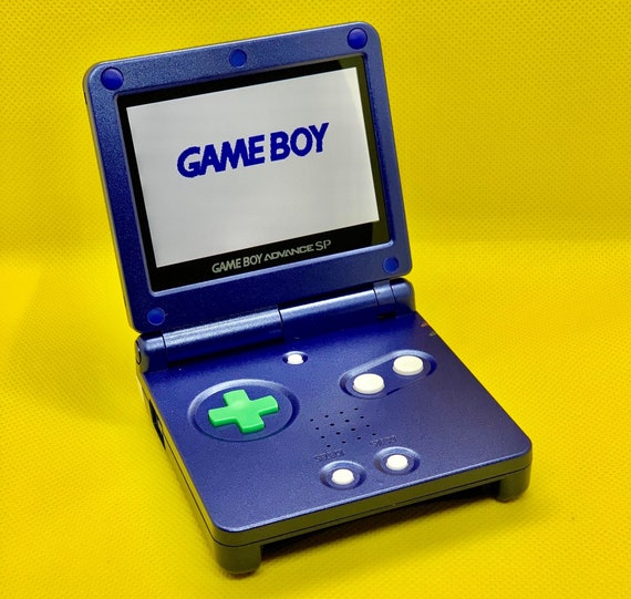 Enhance Nintendo Gameboy Advance SP Solid Blue Color Console: IPS