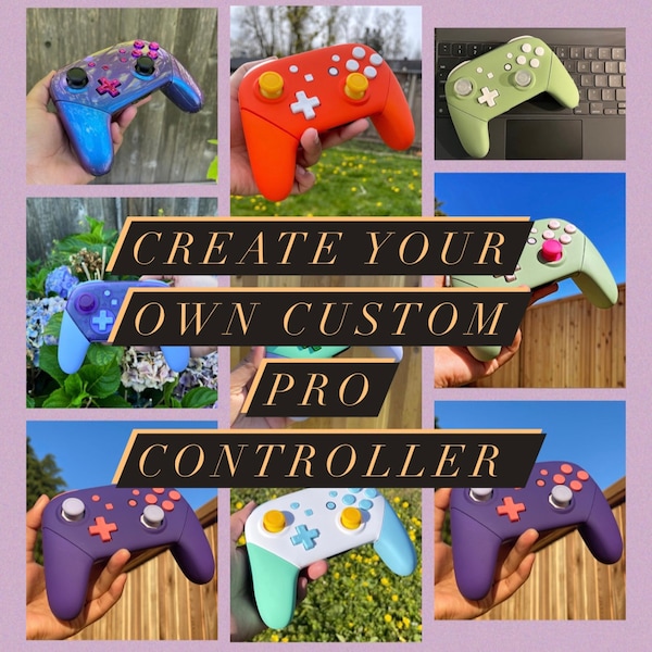 Create Nintendo Switch Pro Controller Of Your Own Choice of Colors.Includes Original Nintendo Box & USB Charging Wire