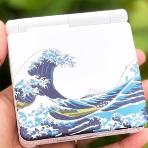 Gameboy Avance SP Soft Touch The Great Wave IPSV5 3.0 Zoll HD 720 * 480 Retro Pixel Konsole Osd-Menü 15 Stufen Helligkeit USBC Mod