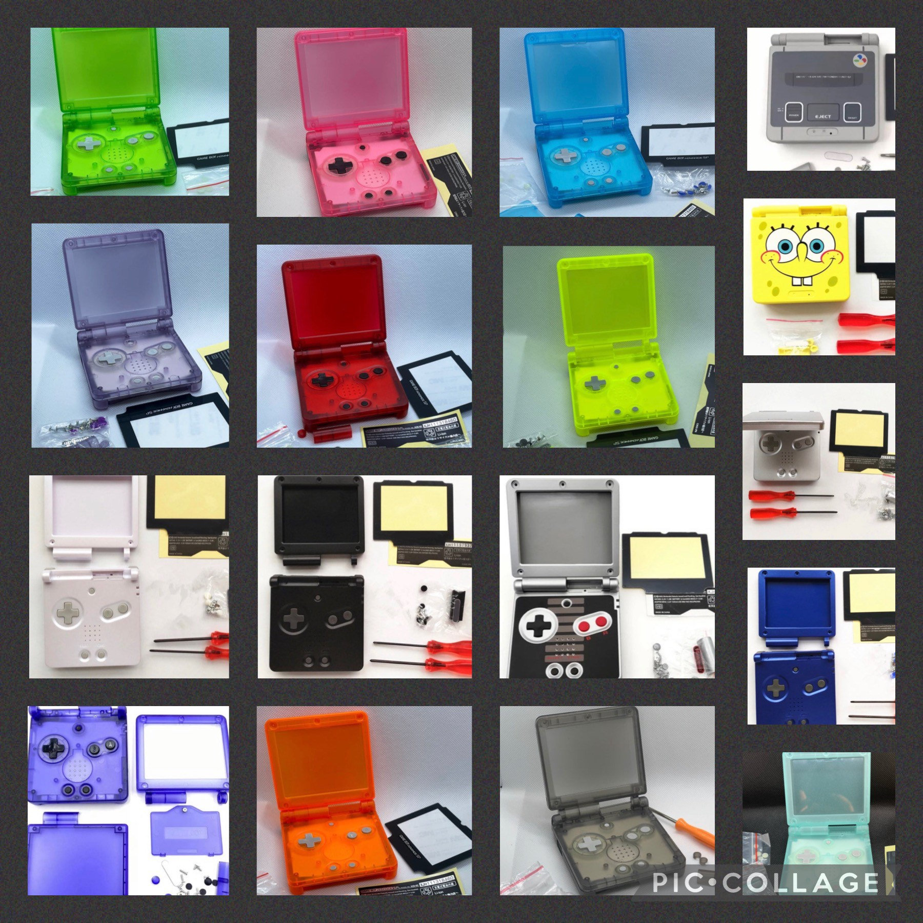 Revamp Your Gameboy Advance SP With Our Premium 17-color Replacement Shell  Kit 