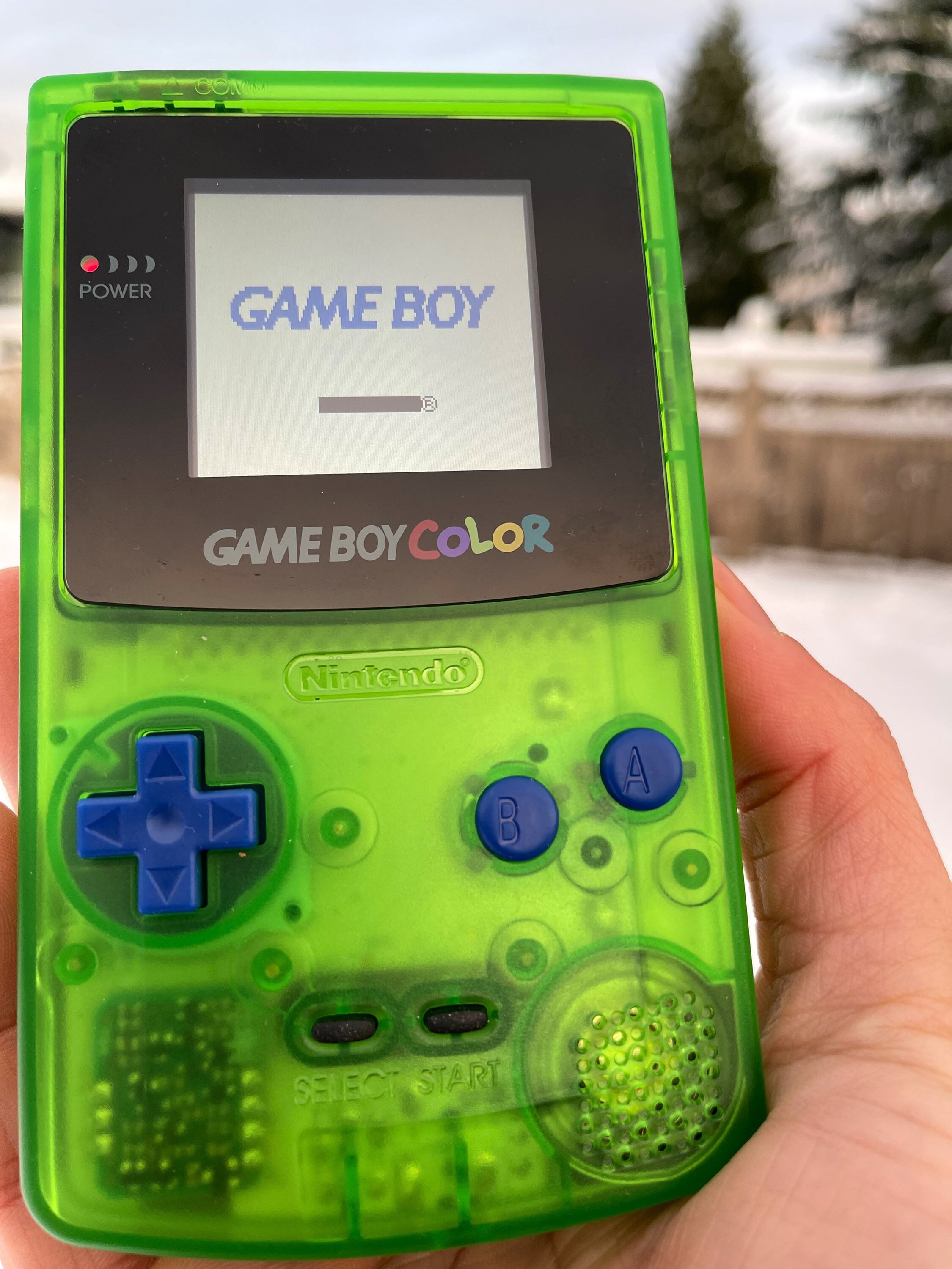 Nintendo Gameboy Color GBC TFT Backlight Clear Green Custom Modded Console  With 8 Color Pallets to Play on & 10 Levelbrightness Adjustment -   Norway