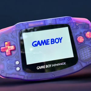 Level Up Your Gaming Gear with Gameboy Advance Retro Console custom glittery pink buttons - IPS V2 Backlit, Brightness Control & USB-C Mod