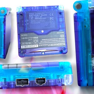 Custom Color Combination Gameboy Advance SP Retro Handmade Console- IPS Backlit & 10 Level ...
