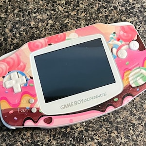Immerse in Nostalgia: Gameboy Advance ‘Sugar Rush’ Theme Custom Retro Handheld Console for Modern Gamers - IPS V2 Backlit and USB-C Mod
