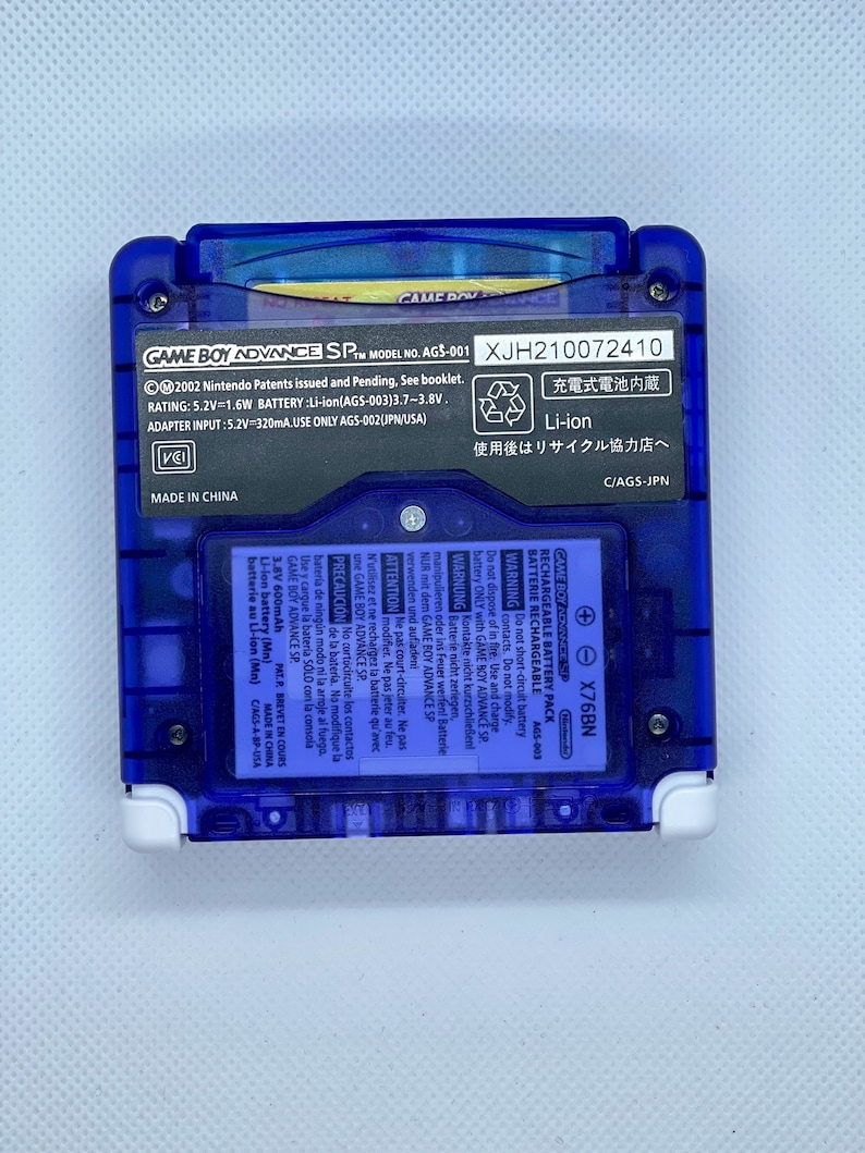 Custom Modified Handheld Gameboy Advance SP Console - Clear Purple ...