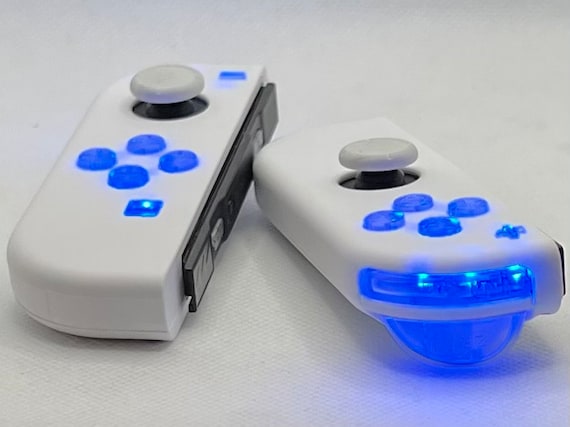 White Nintendo Switch Joy-con With 7-color LED - Etsy