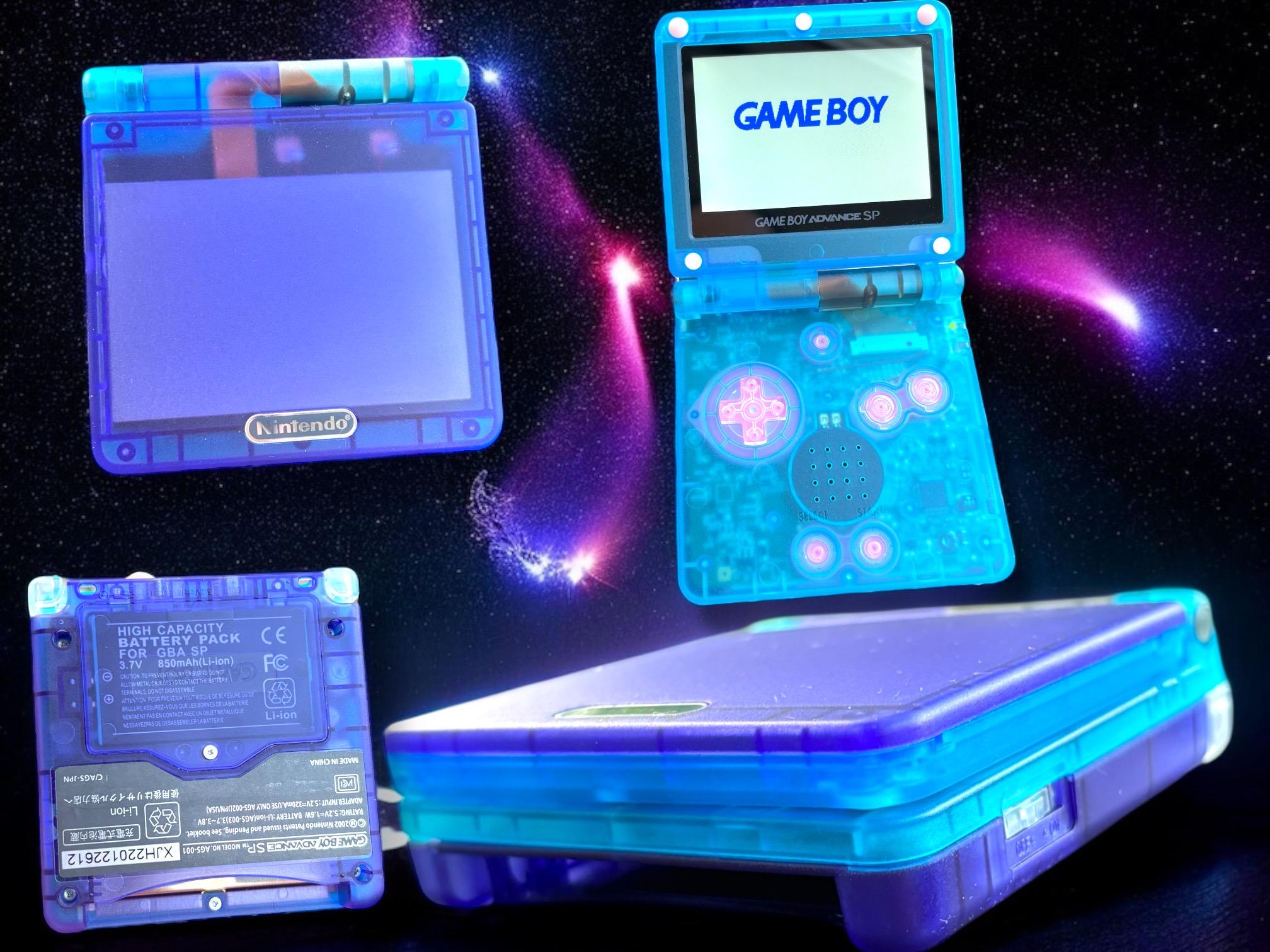 Custom Color Combination Gameboy Advance SP Retro Handmade Console- IPS Backlit & 10 Level Brightness Adjustment.USBC Mod.Cleaned and Tested