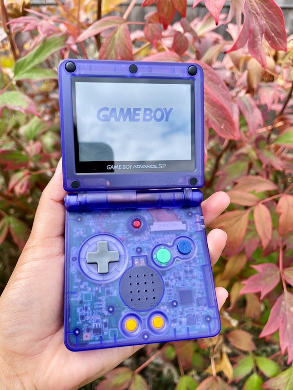 Nintendo Game Boy Advance GBA SP Transparent Clear Purple 