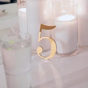 Gold Numbers | Wedding Numbers | Table Numbers | Wedding Table Decor | Acrylic Table Numbers | Mirror Gold Acrylic Table Numbers | Numbers