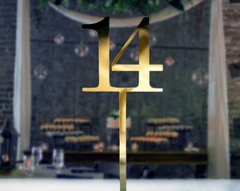 Mirror Gold Acrylic Table Numbers | Wedding Table Numbers | Gold Table Numbers | Table Numbers Stand | Table numbers | Table Numbers Wedding