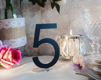Modern Black Table Numbers | Black Acrylic Numbers | Wedding Acrylic table numbers | Acrylic Table Decor | Mirror Numbers | Party Decoration