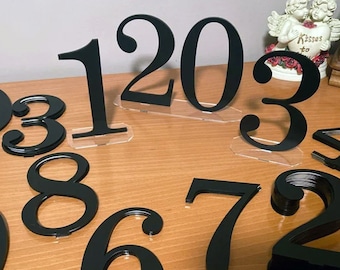 Black table numbers | Wedding Table numbers | Acrylic table numbers | Table numbers wedding | Wedding numbers | Acrylic Numbers | Numbers