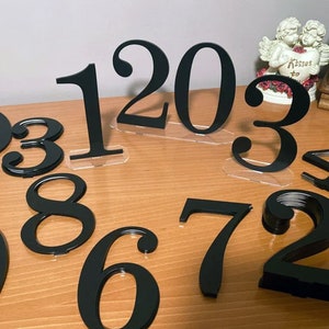 Black table numbers | Wedding Table numbers | Acrylic table numbers | Table numbers wedding | Wedding numbers | Acrylic Numbers | Numbers