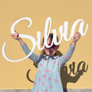Placa de nome grande personalizada Placa de nome personalizada | Placa de nome de madeira para berçário | Decoração de parede | Placa de nome de fundo | Símbolo de nome de bebê personalizado