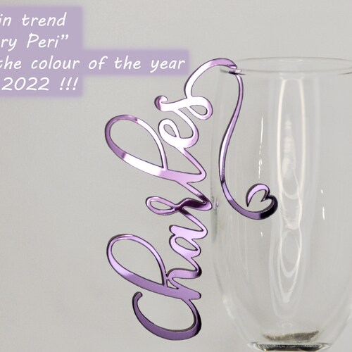 Very Peri Acrylic Name Place Cards Wedding Acrylic Cards Etsy