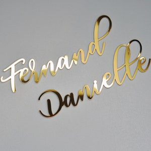 Mirror silver acrylic place cards  | Silver Place Name | Wedding place cards | Wedding place setting