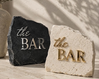 Luxury Acrylic Bar Sign | Wedding Reception Decor | Custom Cut-Out Letters
