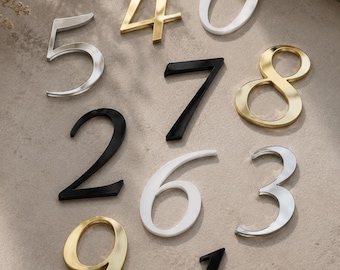 Gold Mirror Acrylic Table Numbers, Modern Wedding Reception Decor Signs