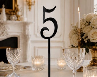 Luxury Gold Mirror Acrylic Table Number, Elegant Wedding Reception Sign (6-12 Inch)