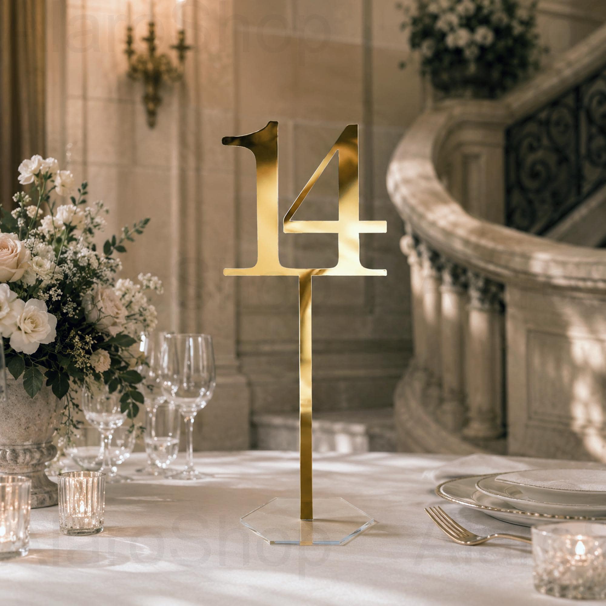 Gold Acrylic Table Numbers