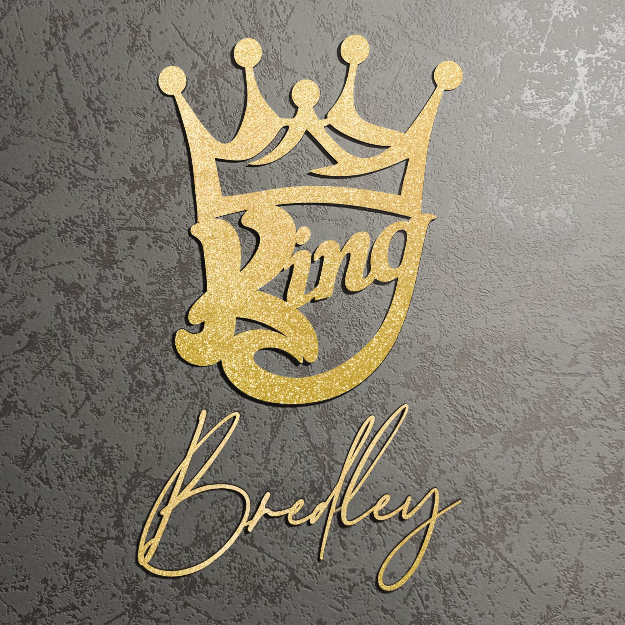 Black Royal Crown with Your Name Personalized Hanging Signs | Etsy