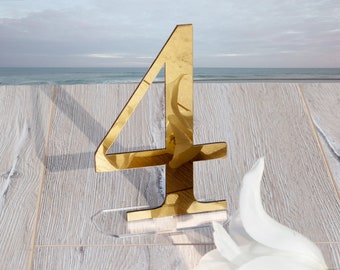 Mirror Gold table Numbers