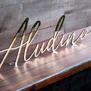 Large freestanding personalised name sign | Name sign | Free standing wedding table signs | Custom table decor | Wedding name sign