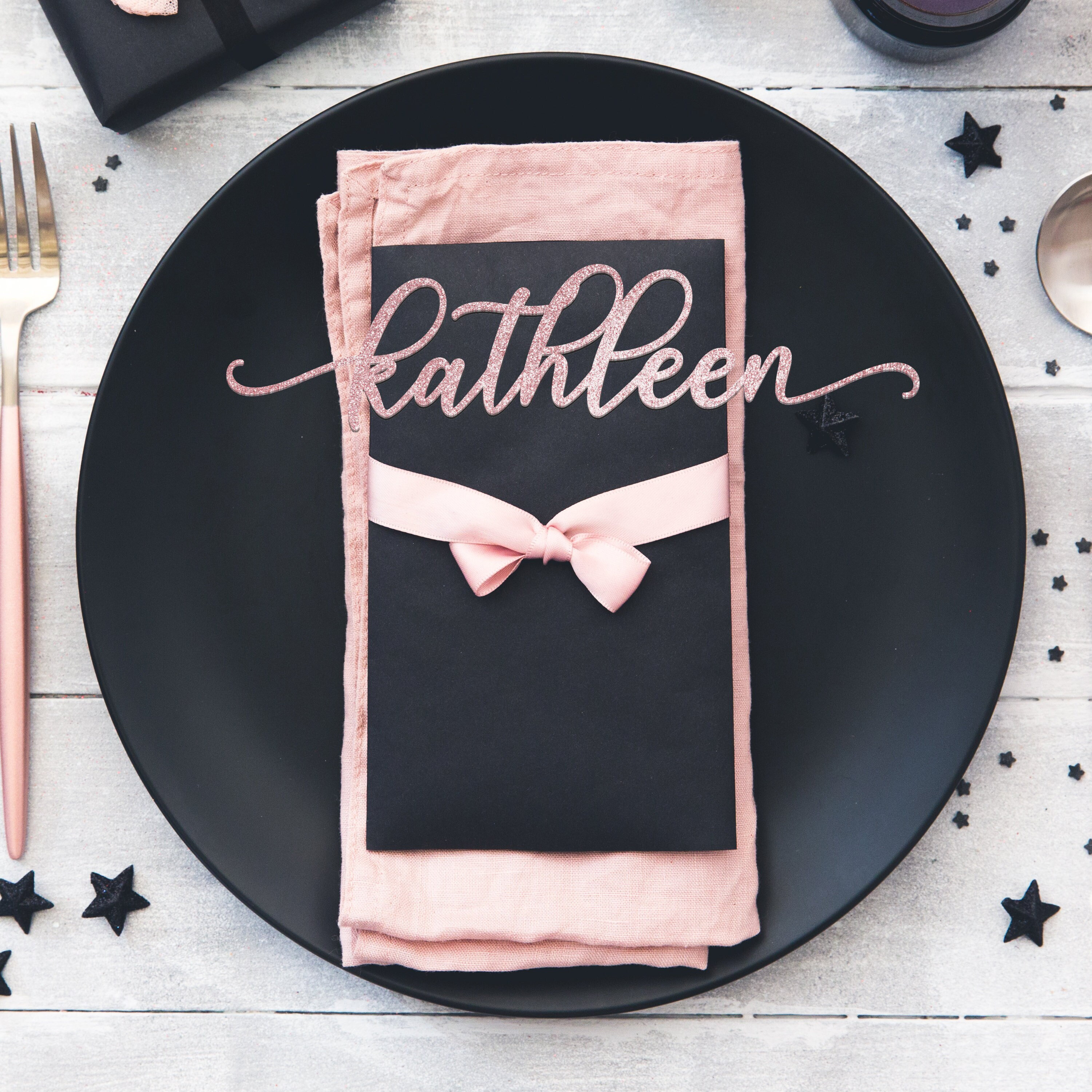 Rose Gold Acrylic Place Cards