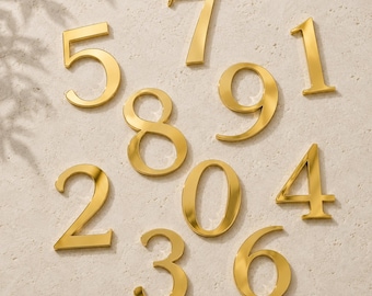 Custom Acrylic Table Numbers, Wedding Reception Table Decor, Modern Event Signage