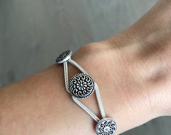 Silver Bracelet Mardin Turkish Authantic Traditional Bracelet