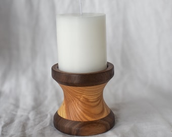 Handmade Large Walnut/Ash Candle Holder!