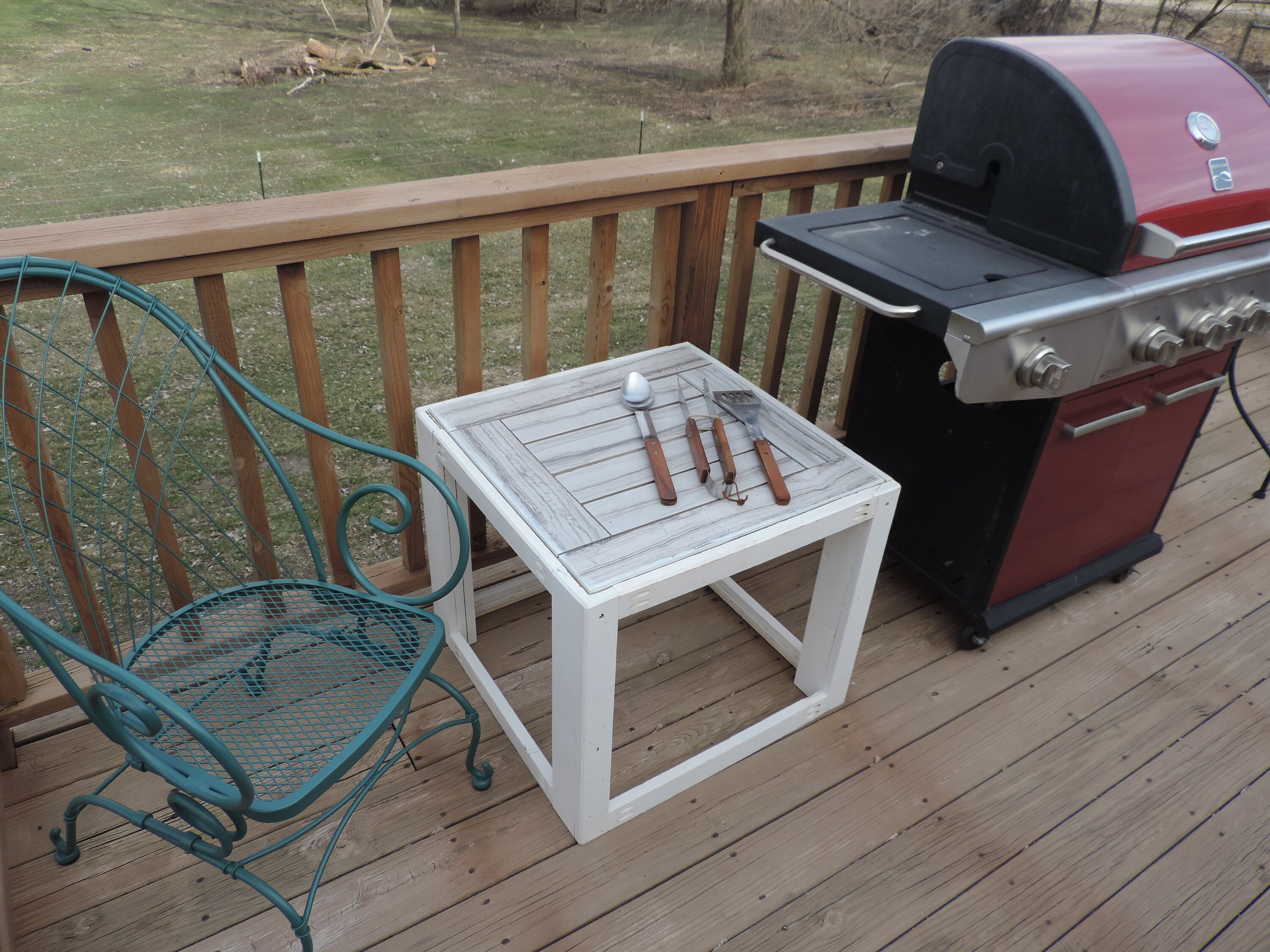 Mesa de azulejos al aire libre Mesa de azulejos top madera | Etsy
