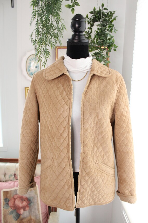 BEIGE QUILTED COAT
