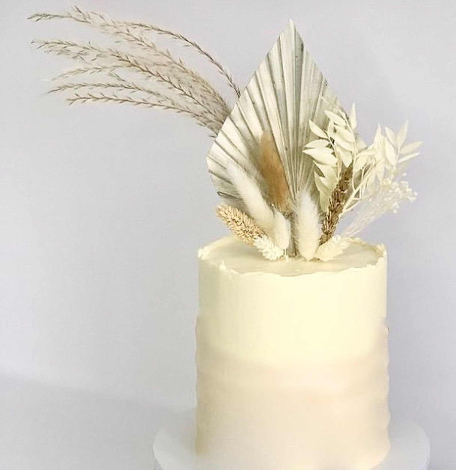 DIY Baker Dried Spear Palm Flower Cake Topper Box Flower Etsy
