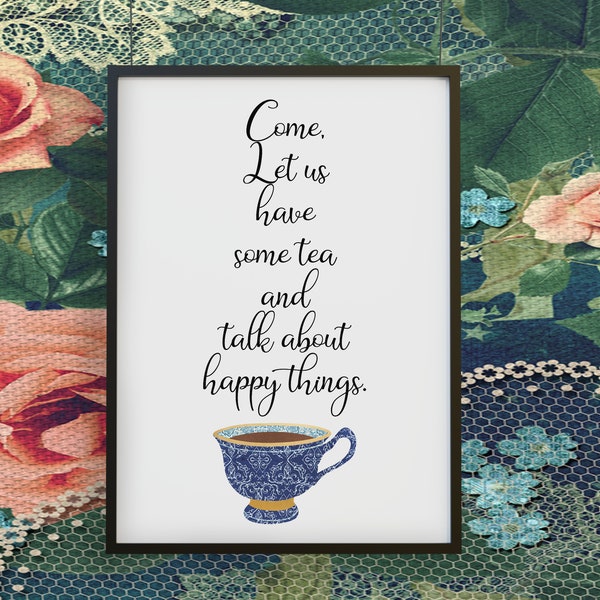 Come, let us have tea and talk about things with vintage tea cup