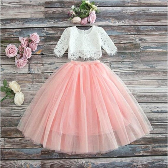 crop top gown for girls