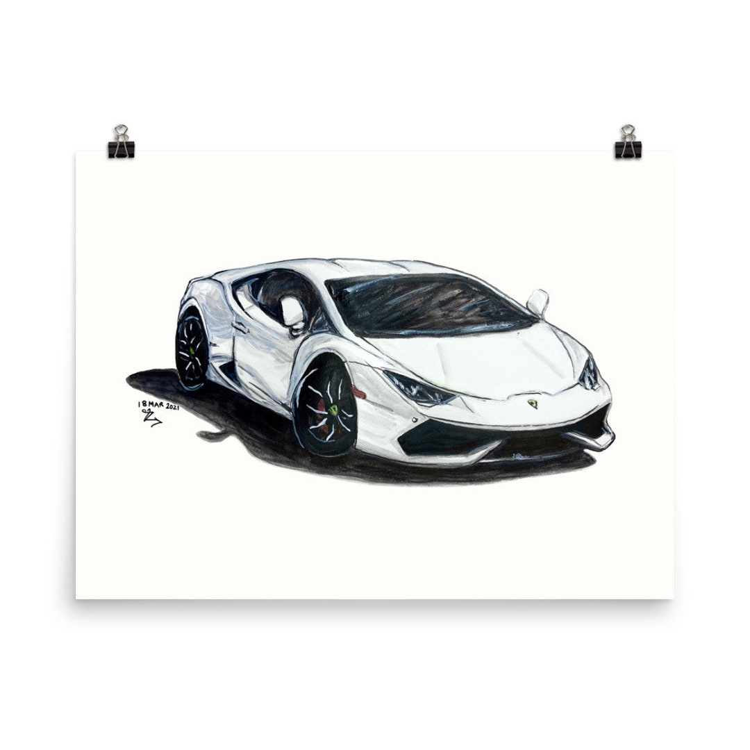 Hand Drawn Lamborghini Huracan White Drawing Painting Poster Etsy hand-drawn-lamborghini-huracan-white-drawing-painting-poster-etsy