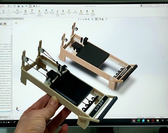 Miniature Pilates Reformer Custom 3D printed model, Pilates gift, Fitness gift, Pilates Art ,Miniature project, Photography props.