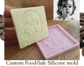 Custom Food-Safe Silicone mold with your picture, logo or text | Custom silicone mold for Chocolates & Sweets