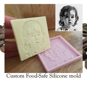 Custom Food-Safe Silicone mold with your picture, logo or text | Custom silicone mold for Chocolates & Sweets