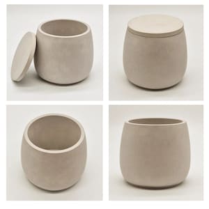 Bowl 10oz / 300ml Candle Vessel Silicone Mold with/without Lid - Add your personalization on the jar &lid with your logo or text (optional)