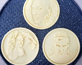 Custom Silicone mold with your picture, logo or text | Custom silicone mold for Chocolates & Sweets | Ø10 cm / Ø12 cm/ Ø14 cm