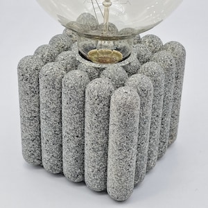 Geometric Concrete Line Lamp - Minimalist Desk Light