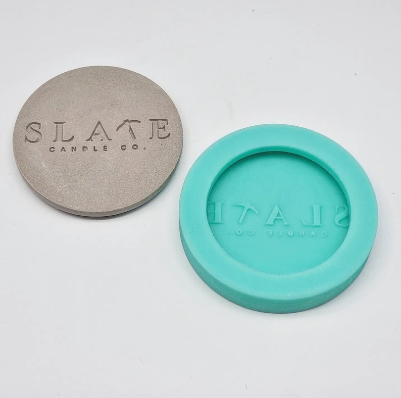 Custom Lid Silicone Mold With Your logo & text to your existing jar for Candle Jar, Vessel and more image 3